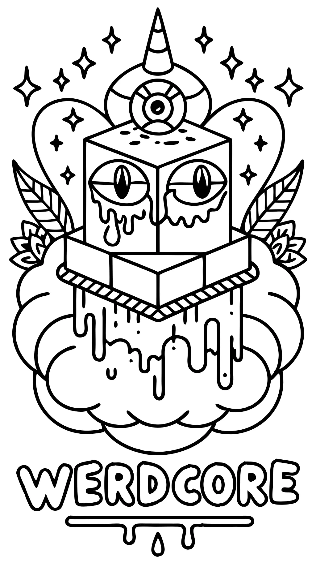 weirdcore coloring pages